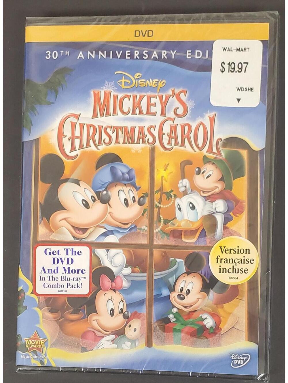 New Sealed Disney Mickey's Christmas Carol 30th Anniversary Edition DVD